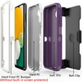thumbnail image 6 of TASHHAR Samsung Galaxy A04S Case/A13 5G Case with Belt Clip Holster Military Grade Heavy Duty Protection 3 in 1 Shockproof Armor Rugged Durable for Galaxy A04S/A13 5G Phone - Purple+White, 6 of 8