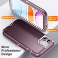 thumbnail image 2 of JTCASES for iPhone 11 Case, Shockproof Anti-drop PC Frame Anti-slip Strip Silicone Back Shell Rugged Anti-scratch for iPhone 11 (6.1" 2019) - Purple, 2 of 8