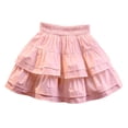 thumbnail image 3 of SUYIDA Girls Layered Ruffle Shorts Casual Summer Wear Lightweight Comfort Easy Move Back to School Spring Outfit Shorts, 3 of 5