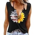 thumbnail image 2 of Camisetas para las Mujeres Día de la Independencia Impresión Suelta Cuello Redondo sin Mangas, Camisetas de Verano para las Mujeres, 2 of 4