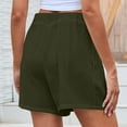 thumbnail image 5 of Yoga Shorts for Women New Flowy Shorts for Women Summer Casual High Waist Wide Leg Drawstring Short Pants with Side Pockets Army Green L, 5 of 7