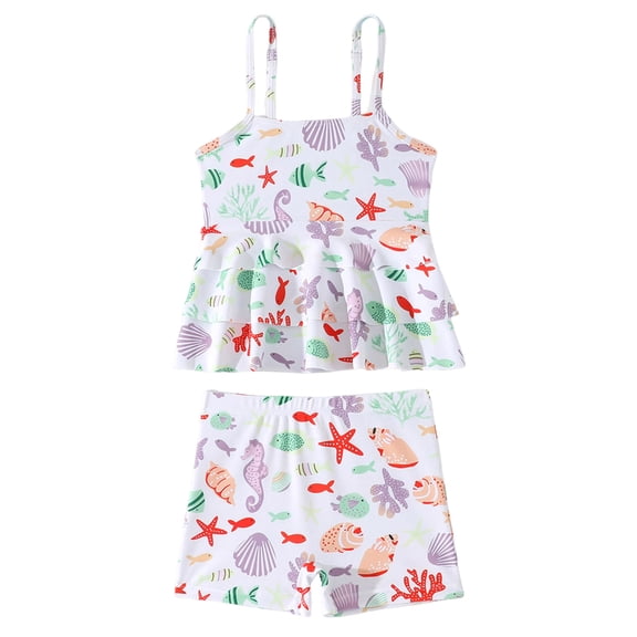 Gibobby Toddler Girl Swimsuit Baby Girl Swimsuit toddler girl swimsuit 2-Pieces Long Sleeve Swimswear(5-6 Years,White)