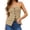 Khaki, variant on Sleeveless Women's Sexy Plunge Vest Jacket Button Fitted Strapless Work Suit Tank Top
