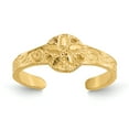 thumbnail image 1 of Bague d'Orteil Ajustable en Or Jaune 14k Sable Dollar Étoile de Mer Étoile de Mer Midi Ouverte, 1 of 9