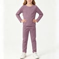 thumbnail image 4 of HBGVBA 2 Piece Set for Little Girl Base Layer Fall Winter Long Sleeve Top Long Pant Matching Outfits, 4 of 5