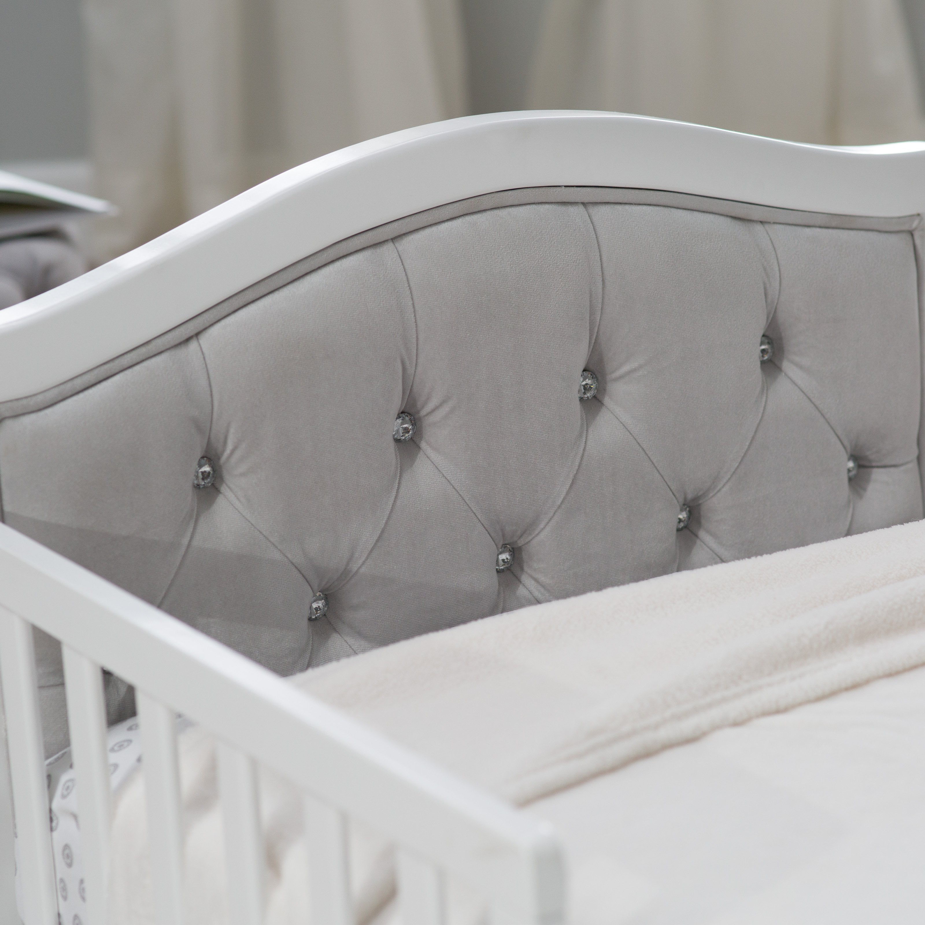 Orbelle Upholstered Toddler Bed Grayfrench White Walmartcom - orbelle upholstered toddler bed grayfrench white walmartcom -