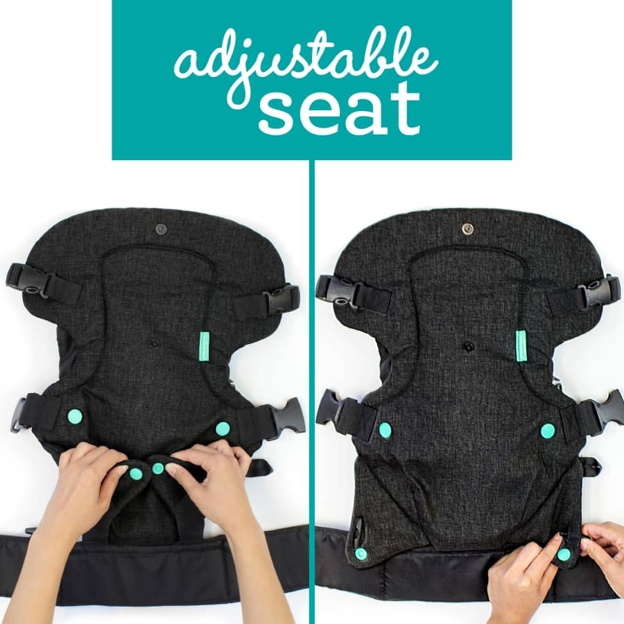 Infantino Flip 4 In 1 Convertible Baby Carrier, 4-Position, Black - 3