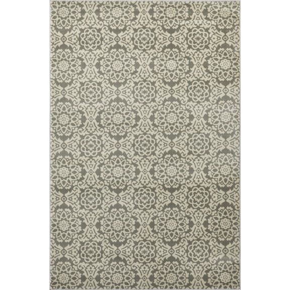 Loomaknoti Celena Alizia 5' x 7' Beige Floral Indoor Area Rug