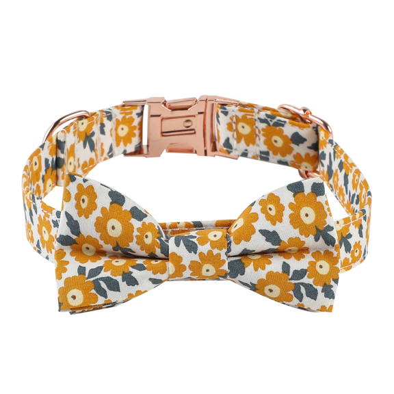 Comfortable dog collar with bow adjustable soft bow tie dog collar,