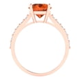 thumbnail image 4 of Clara Pucci 14K Rose Gold 2.3ct Tourmaline Solitaire with Accents Ring, 4 of 8