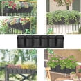 thumbnail image 5 of Macetero colgante de pared para plantas de interior y exterior, barandilla para balcón, macetero para hierbas, un paquete de 6 bolsillos, 5 of 5