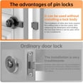 thumbnail image 5 of SONGAUN New ball indicator bolt lock, safe, with occupancy indicator, easy installation without lock cylinder, perfect for bathroom partitions, restrooms, restaurants, medical offices, Airbnb.（black), 5 of 8
