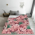 thumbnail image 4 of Pink Flamingo Blanket 50''''x60'''' Tropical Throw Blanket for Women Girls Lightweight Soft Plush for Crib Couch Travel Gifts for Flamingo Lovers Birthday Decorations Flamingo Decor Abstract Beautiful, 4 of 6