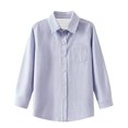 thumbnail image 2 of Hiijoy Kids Striped Shirt Long Sleeve Button Down Tops with Pocket Kids Casual Fall Shirt, 2 of 5