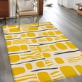 thumbnail image 3 of 3'x5' Area Rugs, Abstract Yellow Indoor Outdoor Area Rug for Living Room Bedroom, Geometric Color Block Minimalist Washable Bathroom Rugs Kitchen Floor Carpet Mats Home Decor Aesthetic, 3 of 8