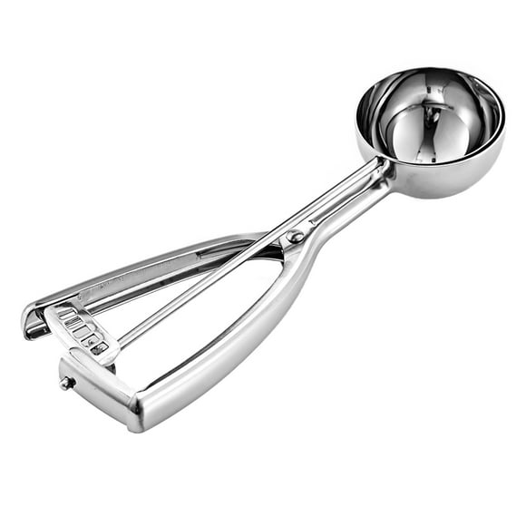 Cuillère à Glace en Acier Inoxydable pour Biscuits et Desserts, Cuillère à Aliments, Trempette, Melon, Ballerine avec Gâchette