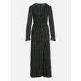 thumbnail image 4 of Scoop Women's and Women's Plus Glitter Ruffle Maxi Dress, Sizes XS-4X, 4 of 4