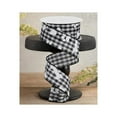 thumbnail image 2 of 1.5" Paw Print Bone Check Ribbon: Black/White (10 Yards), 2 of 3