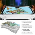 thumbnail image 5 of XMXY Car Sun Shade Windshield, Zoo Animals Peacock Automotive Front Window Sun Visor for Cars SUV Trucks, Small Size, 5 of 8