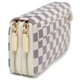 thumbnail image 5 of Daisy Rose RFID Blocking Protection Women's Casual Continental Wallet, Cream Checkered, 5 of 7