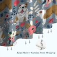 thumbnail image 6 of Bulldog Dog and Flower Florals Shower Curtain 84"x72" ,Bathroom Decorative Shower Curtains Set with 12 Hooks,Modern Waterproof Washable Shower Curtain, 6 of 6