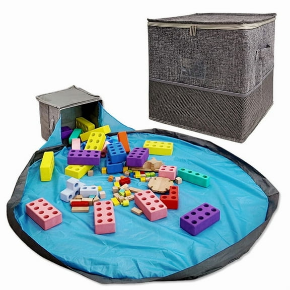 Large Capacity Folding Fabric Storage Box For Toy Organization And Cleanup