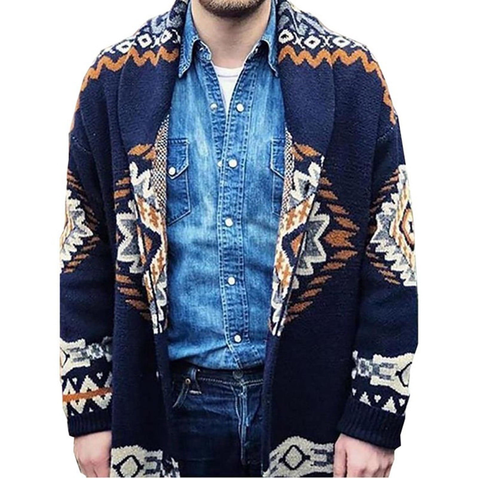 Jacquard Cardigan Zara Herren Cardigan Mens Sweater Knit Jacquard