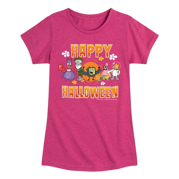 SpongeBob SquarePants - Happy Halloween - Toddler And Youth Girls Short Sleeve Graphic T-Shirt