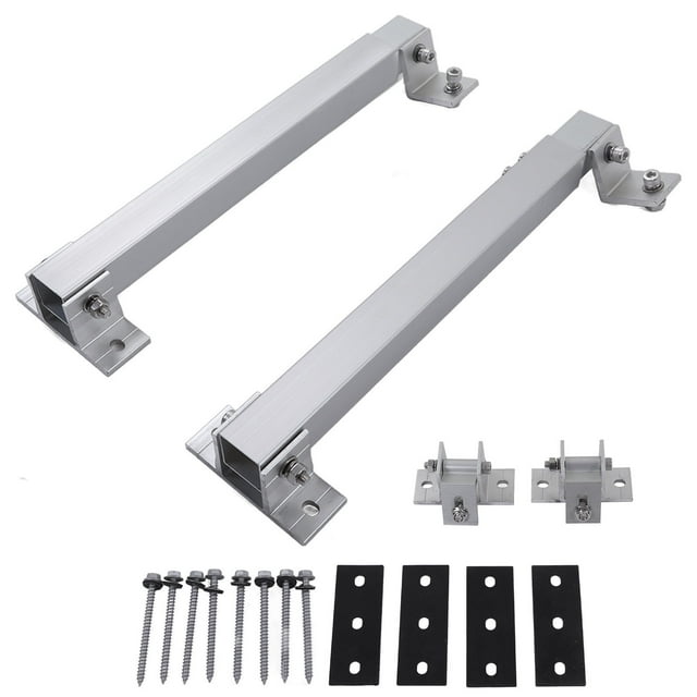 Solar Panel Mounting Rack, 15° To 30° Adjustment Aluminium Alloy Stainless Steel Beautiful Solar Panel Mounting Bracket For Ground For Balcony