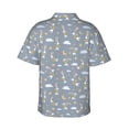 thumbnail image 3 of Daiia Sleep Rabbit Hawaiian Shirt for Men Gentle Cotton Regular Short Sleeve Casual-X-Large, 3 of 9