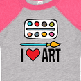 thumbnail image 4 of Inktastic Painting I Love Art Boys or Girls Baby Bodysuit, 4 of 5