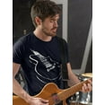 thumbnail image 5 of Tstars Men's Guitar T-Shirt - Unique Musician Gift - Ideal for Father's Day & Birthdays - L, Navy, 5 of 6