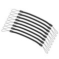 thumbnail image 1 of Unique Bargains Cordon de Stylet Porte-Clés à Ressort Rétractable en Plastique de 6 Pieds, Noir, Lot de 8, 1 of 5