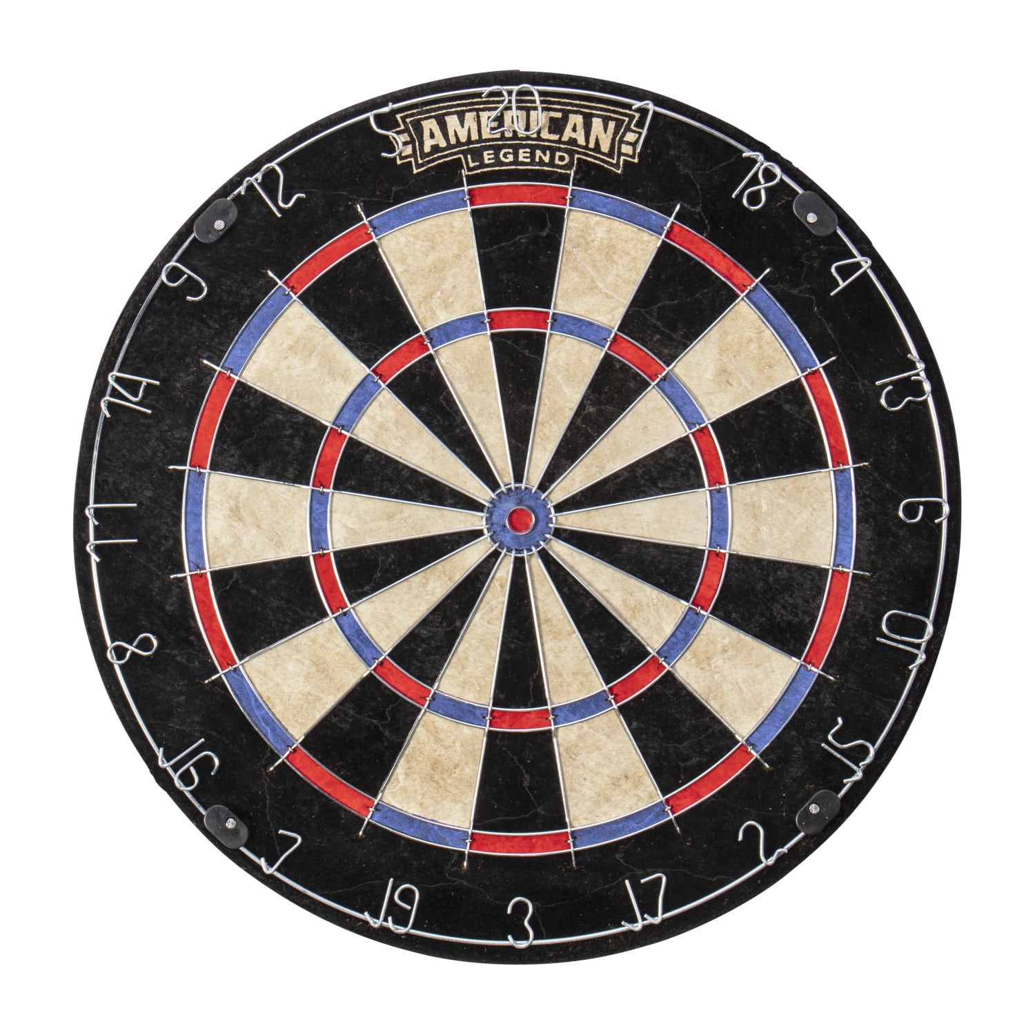 American Legend Charleston Bristle Dartboard Cabinet Set - Includes 18” dartboard and 6 steel tip darts