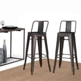 thumbnail image 2 of Simpli Home Rayne 30" Industrial Metal Bar Stool in Gun Metal Gray (Set of 2), 2 of 6