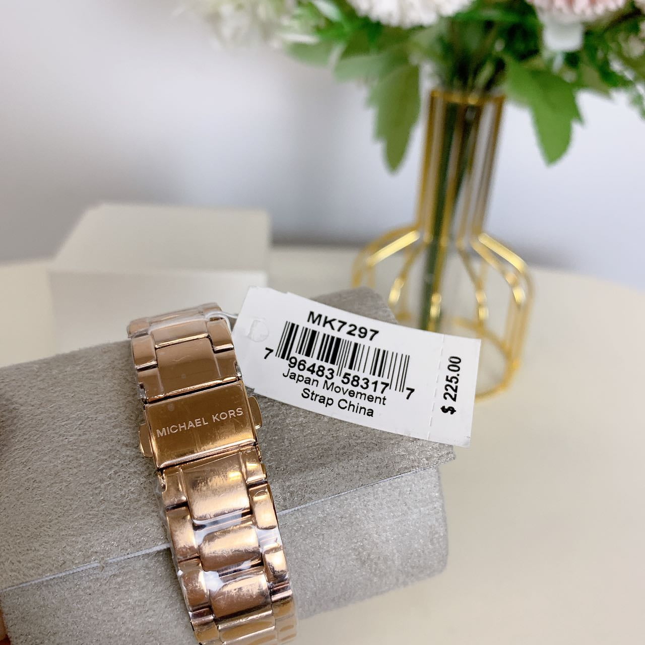 Michael Kors Layton Women's Rose Gold Stainless Steel Watch MK7297