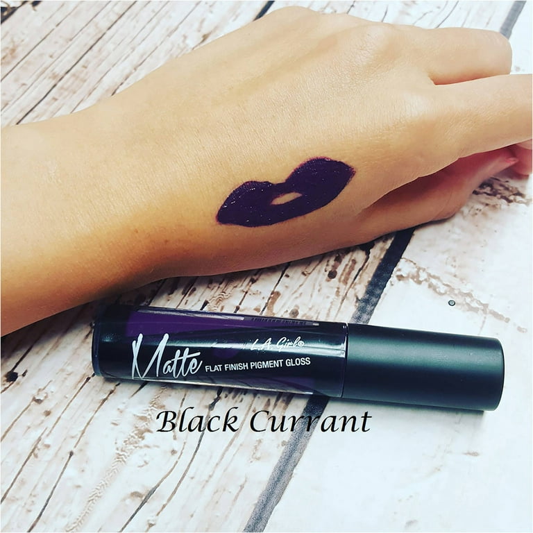 L.A. Girl Matte Flat Finish Pigment Lip Gloss, Black Currant