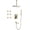 Brushed Gold, variant on Thermostatic Complete Shower System with Display Valve Trim Kit, Ceiling Mounted Shower Combo Set with Bathtub Faucet