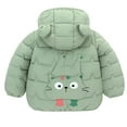 thumbnail image 4 of ATOGUTA Baby Girls Long Down Coats Fleece Down Jacket with Hood Winter Thick Warm Outerwear Green, Size 12M-5T, 4 of 5