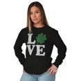 thumbnail image 3 of St Patrick's Day Shamrock Love Women's Long Sleeve T Shirt Brisco Brands L, 3 of 6