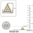 thumbnail image 4 of Dazzlingrock Collection Round White Diamond Triangle Pushback Stud Earrings for Women (0.10 ctw, Color I-J, Clarity I1-I2) in 18K Yellow Gold, 4 of 5