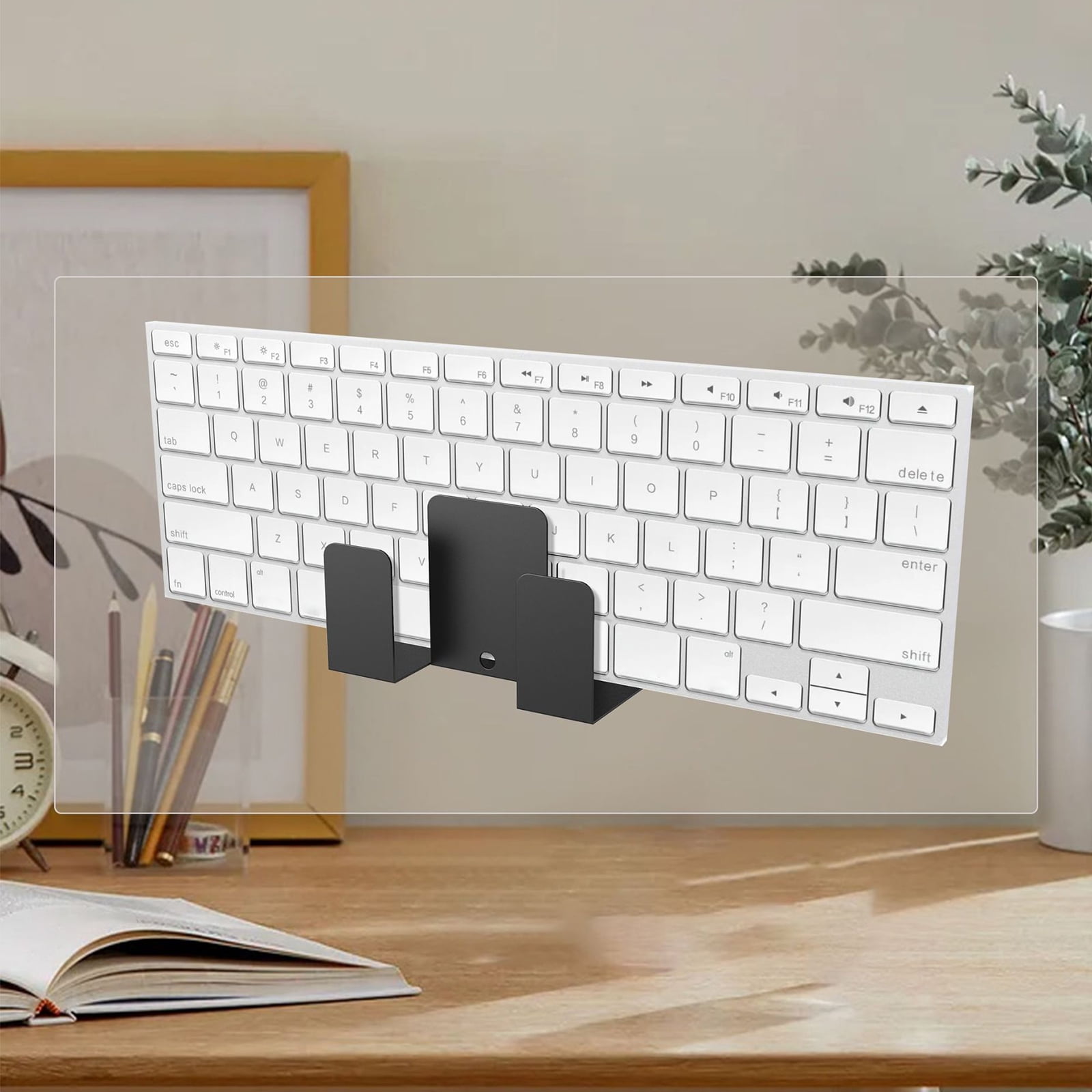 Tablet and Laptop Wall Organizers Wall Mount Stand with Protective Foam for Under 4cm Thickness