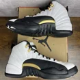 thumbnail image 4 of Ni - ke Jordan 12 Royalty Taxi Size 9.5 CT8013-170 White Black Gold Men’s Shoes OG Rare, 4 of 5