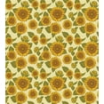 thumbnail image 3 of Sunflower Duvet Cover Set, Funky Style Sunflower in Pastel Colors Old Fashioned Nostalgic Vintage Print, Decorative 3 Piece Bedding Set with 2 Pillow Shams, Calking Size, Green Yellow, by Ambesonne, 3 of 3