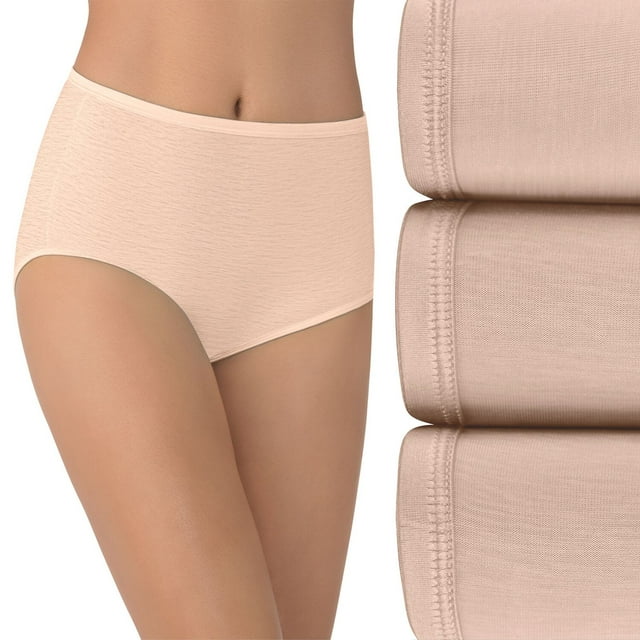Vanity Fair Culotte Illumination pour Femmes, Lot de 3, 7, Rose Beige Multi