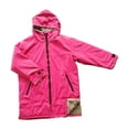 thumbnail image 4 of Parka poncho chaqueta abrigo shamjiam Cambio de chaqueta de bata rosa rojo gris, 4 of 9