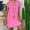 Solid Color, variant on Looligat Sundresses for Women,Women Short Sleeve V-Neck Casual Hot Vacation Solid Color Mini Shift Dress