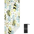 thumbnail image 2 of SKYSONIC Beach Towels 30"x60", Funny Bees Cartoon Camping Towels Sand Free Beach Towel, Large Beach Towels Quick Dry Bath Travel Towels Pool Yoga Beach Mat for Men Women, 2 of 7