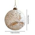 thumbnail image 6 of Dserfhy Christmas Ornaments White And Golden Vintage Ball Finial Christmas Tree Ornaments Shatterproof Plastic Farmhouse Hanging Decor, 6 of 8