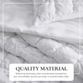 thumbnail image 2 of Solid Quilt Set - Lightweight, Soft, All-Season - 2-Piece Puff Textured Bedding Set (Twin / Twin XL, White), 2 of 6